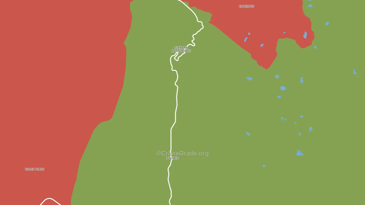 Polaris, MT Map of Burglary Rates