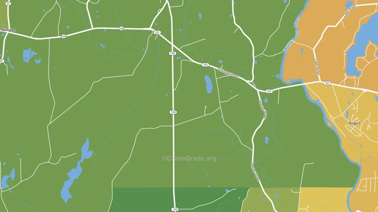 Pomfret Landing, CT Map of Burglary Rates