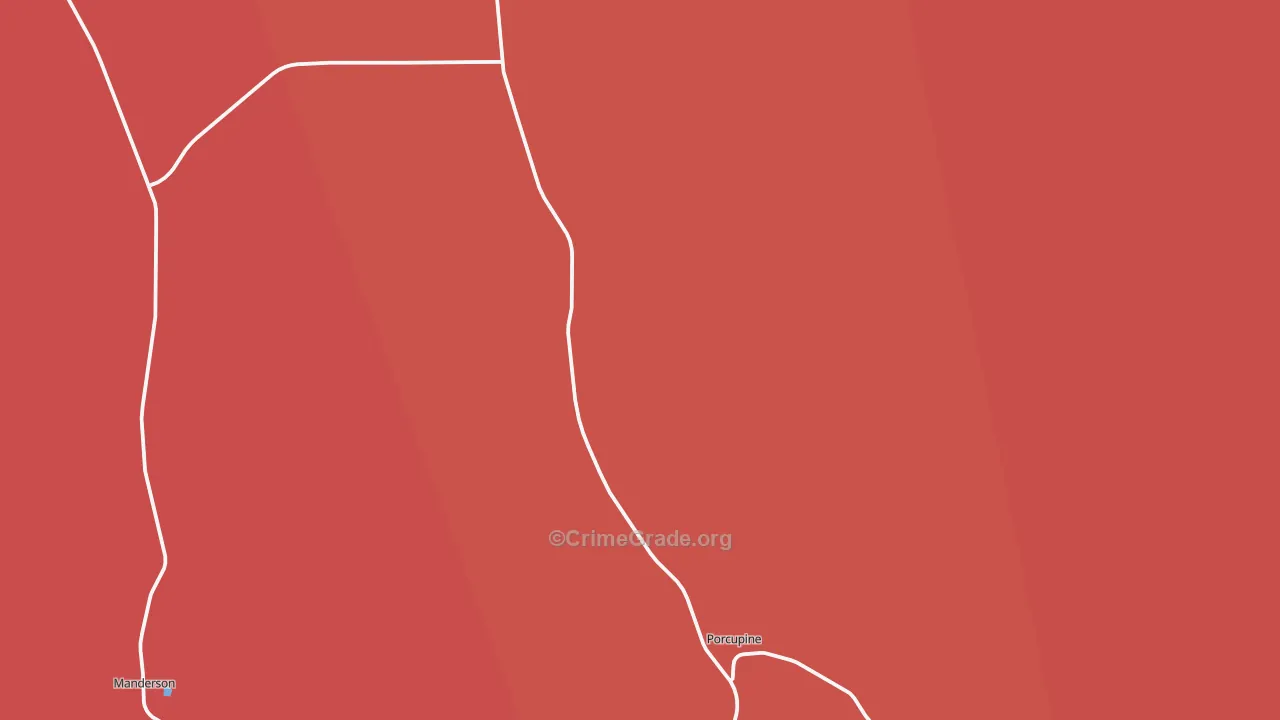 Porcupine, SD Map of Burglary Rates