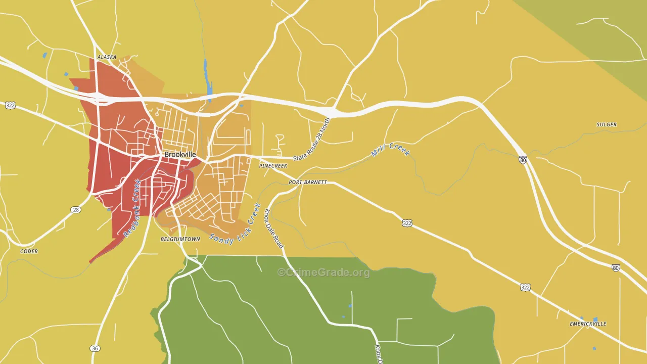 Port Barnett, PA Map of Burglary Rates