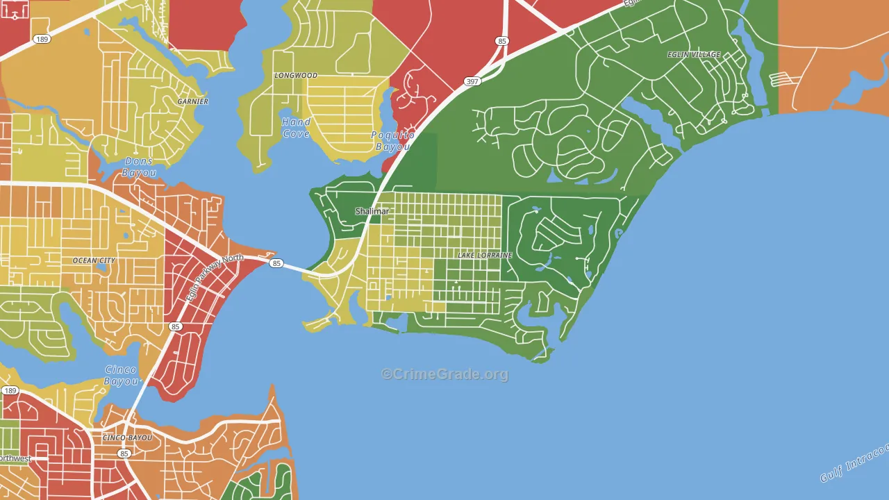 Port Dixie, Lake Lorraine, FL Map of Burglary Rates