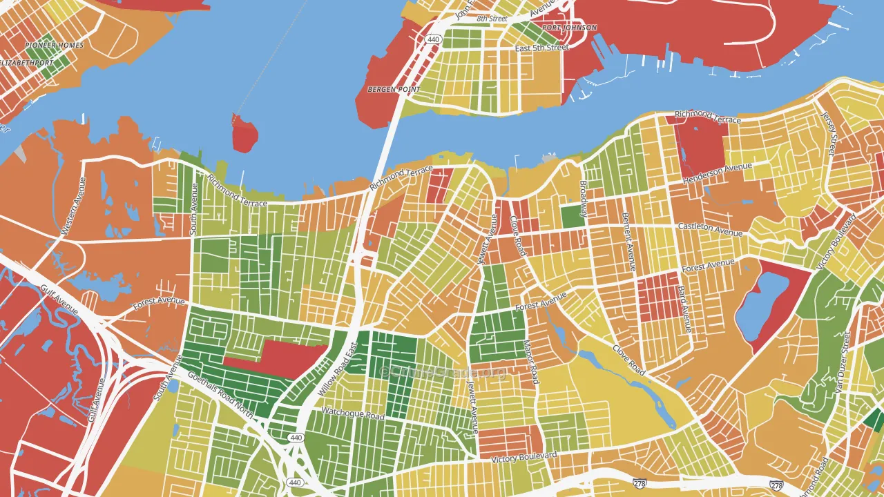 Port Richmond, Staten Island, NY Map of Burglary Rates
