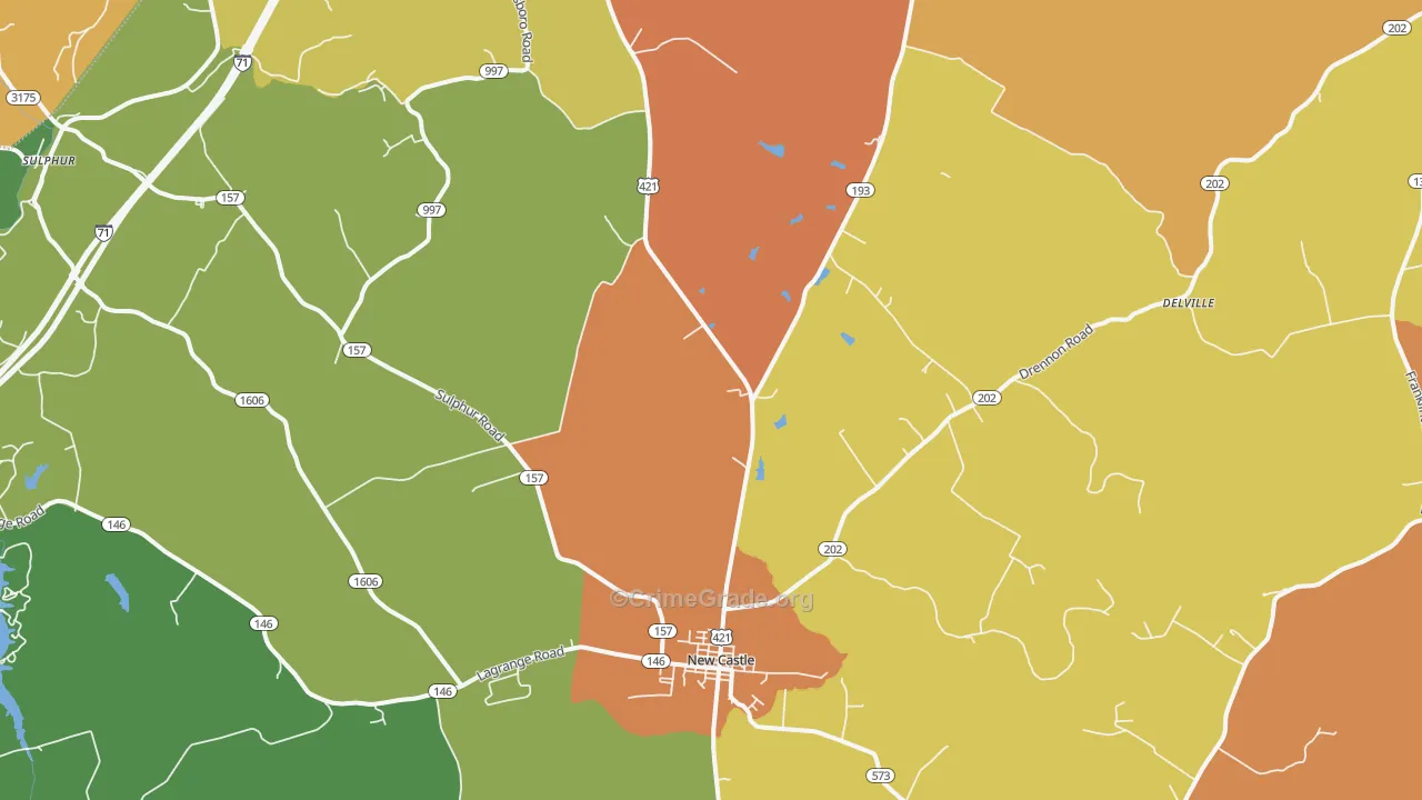 Port Royal, KY Map of Burglary Rates