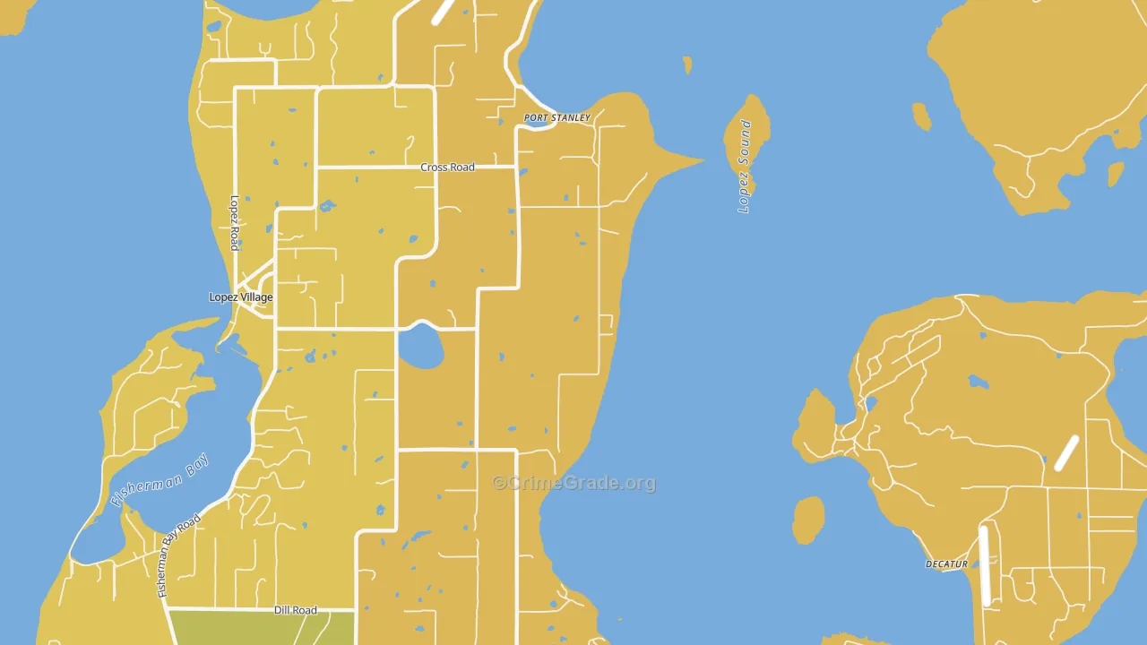 Port Stanley, WA Map of Burglary Rates