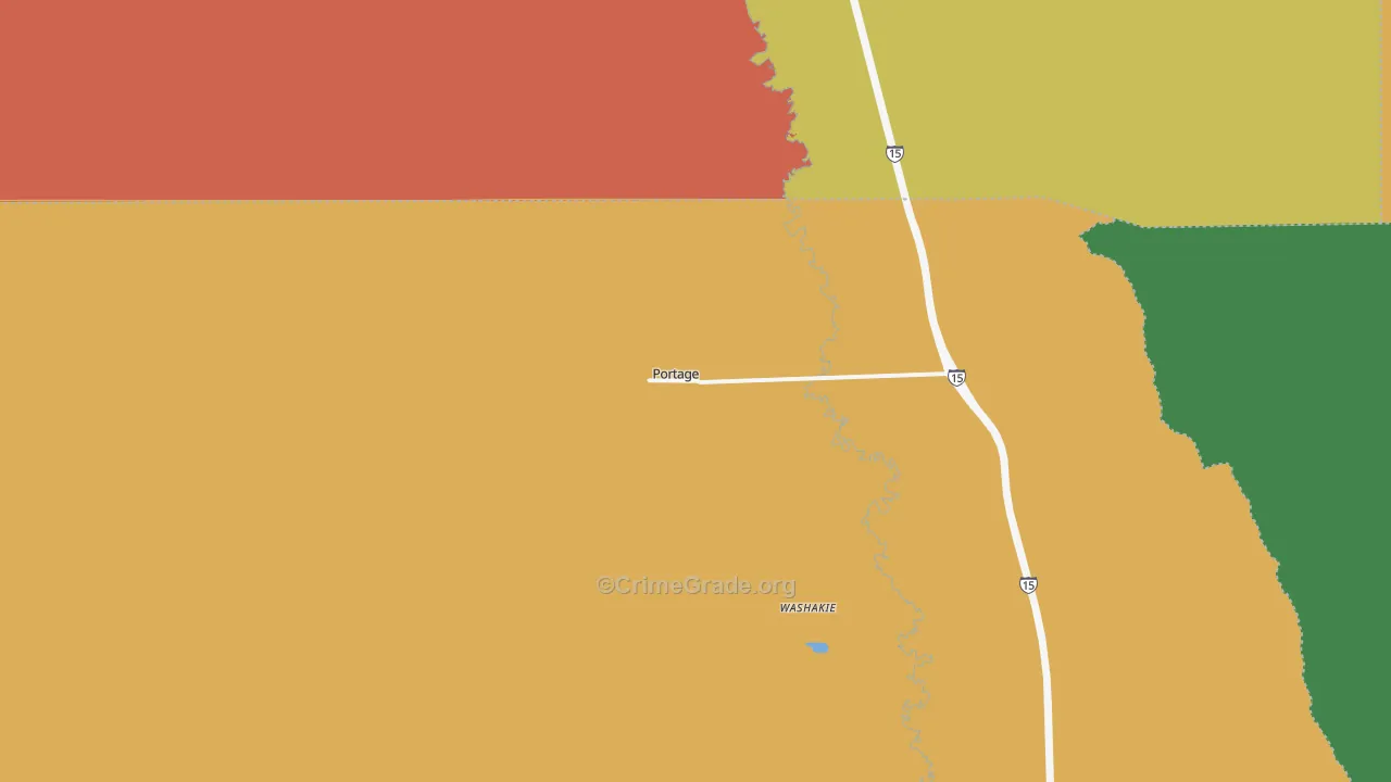 Portage, UT Map of Burglary Rates