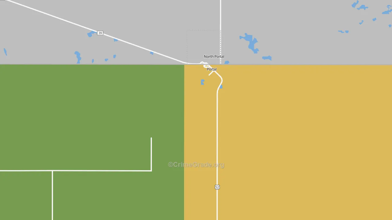Portal, ND Map of Burglary Rates