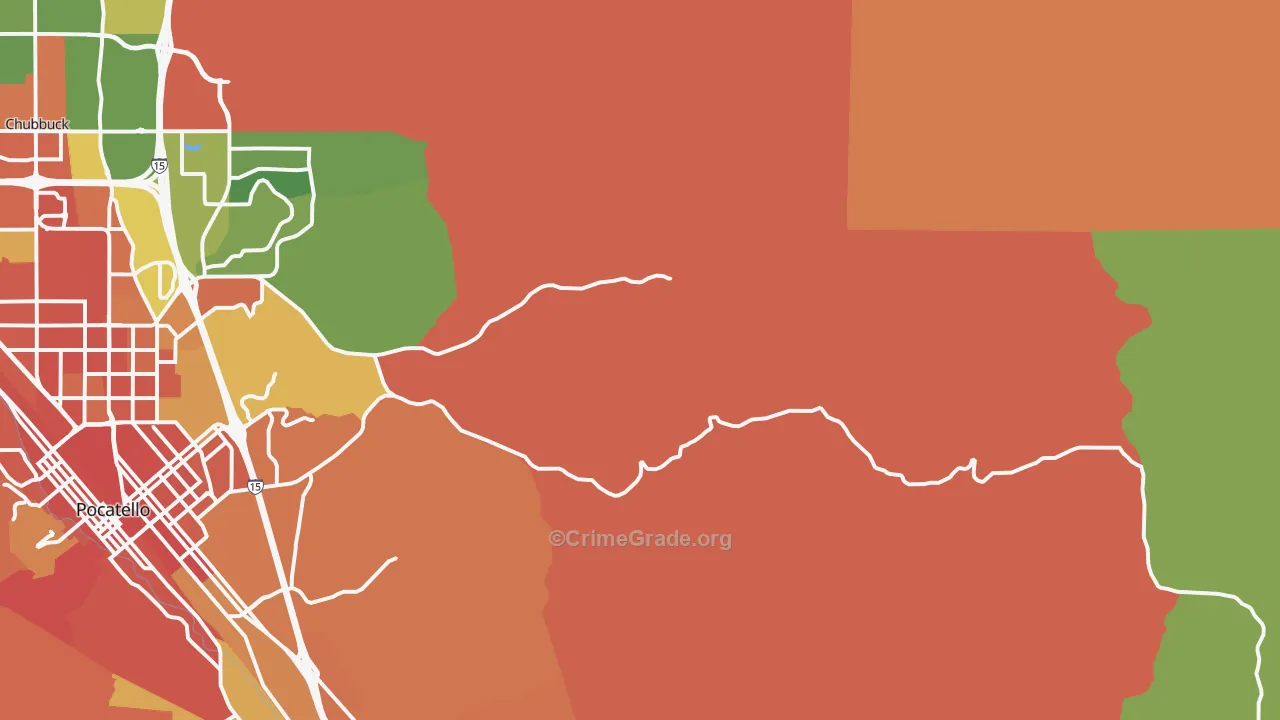 Portneuf, ID Map of Burglary Rates