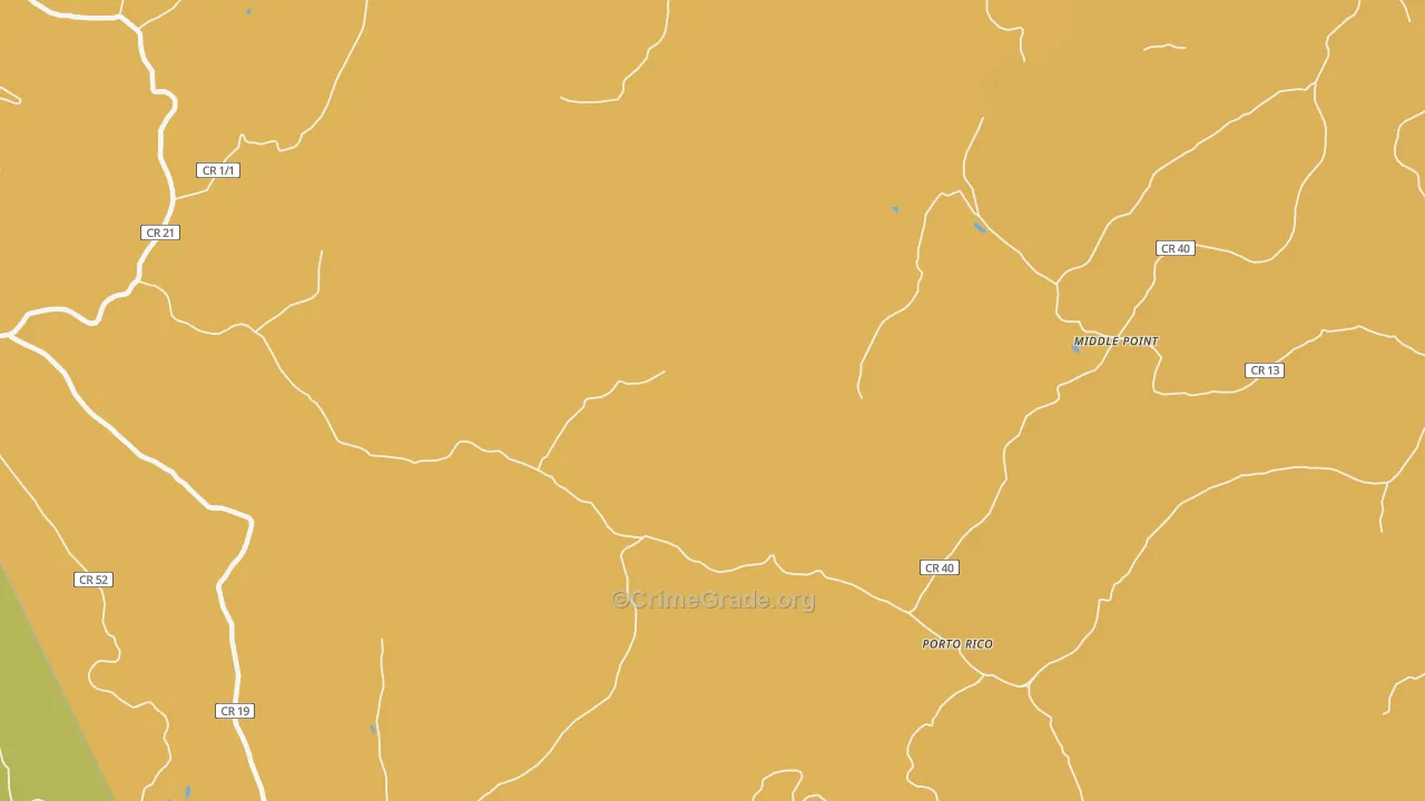 Porto Rico, WV Map of Burglary Rates