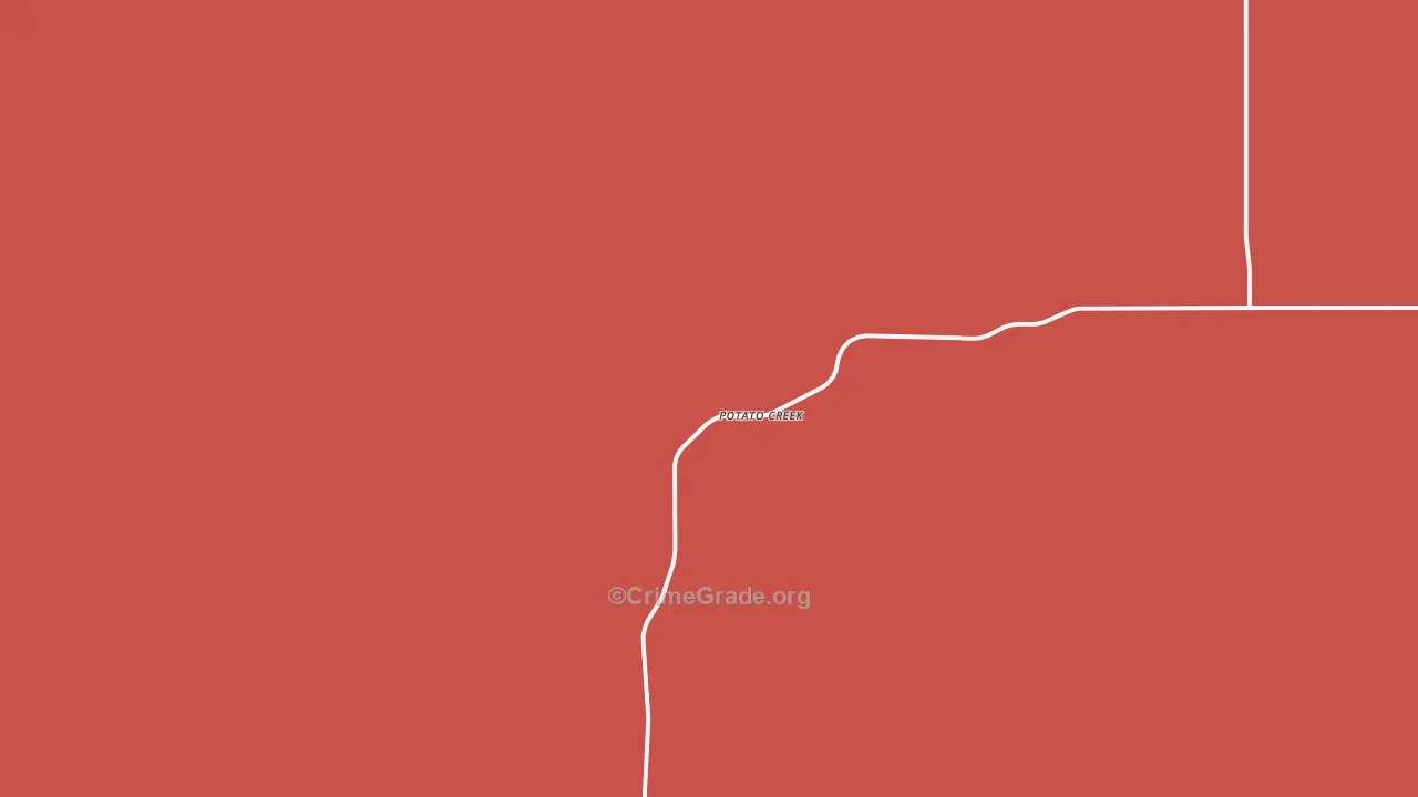 Potato Creek, SD Map of Burglary Rates