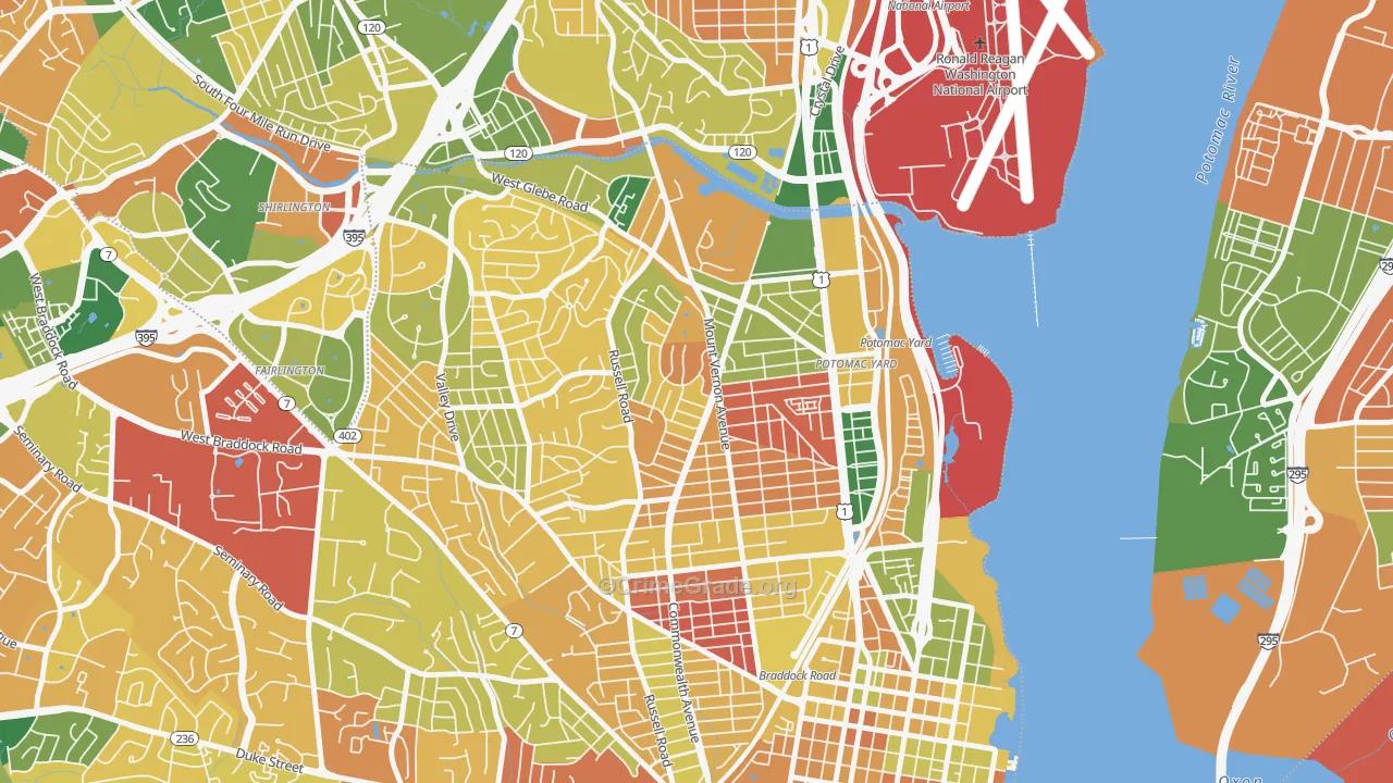 Potomac West, Alexandria, VA Map of Burglary Rates