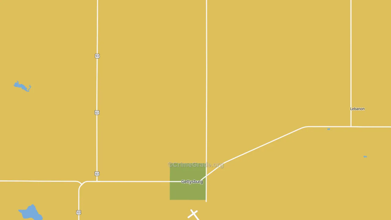 Potter County, SD Map of Burglary Rates
