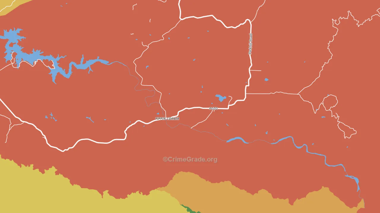 Pozo, CA Map of Burglary Rates