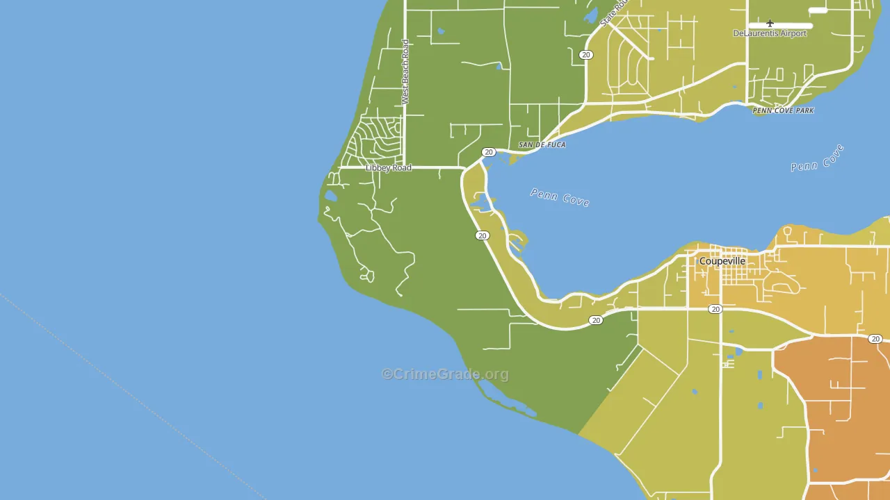 Prairie Center, WA Map of Burglary Rates