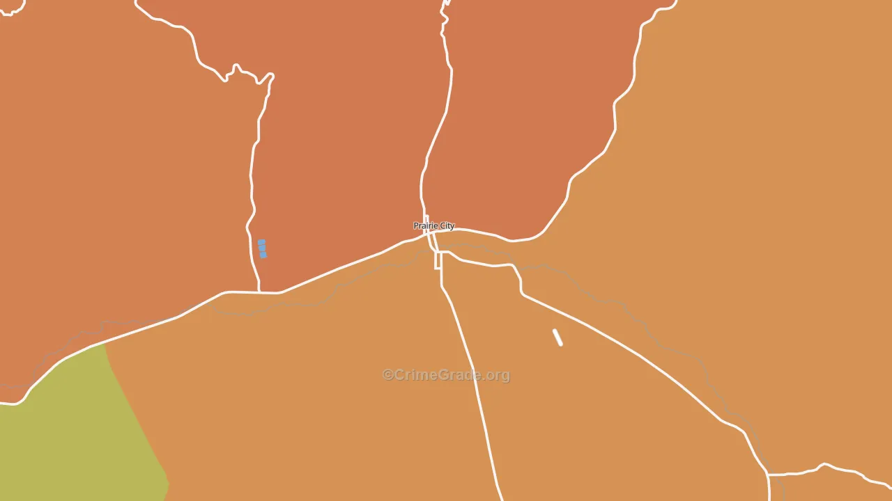 Prairie City, OR Map of Burglary Rates