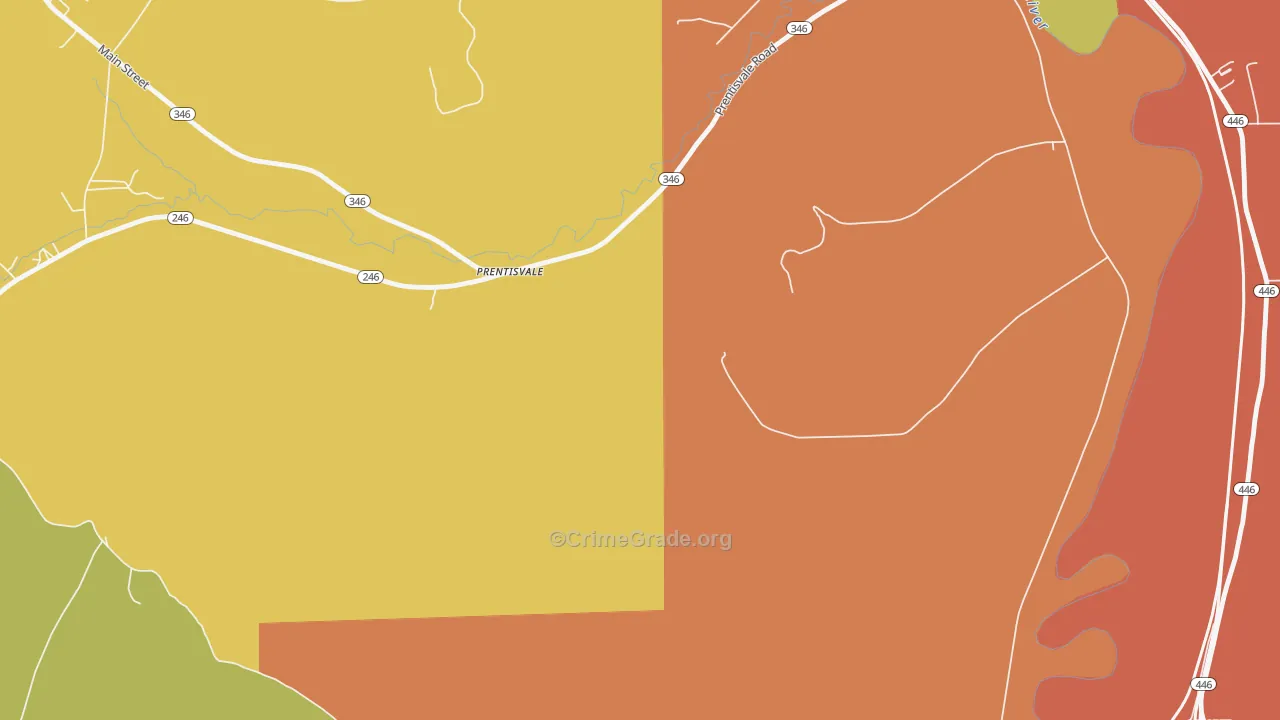Prentisvale, PA Map of Burglary Rates