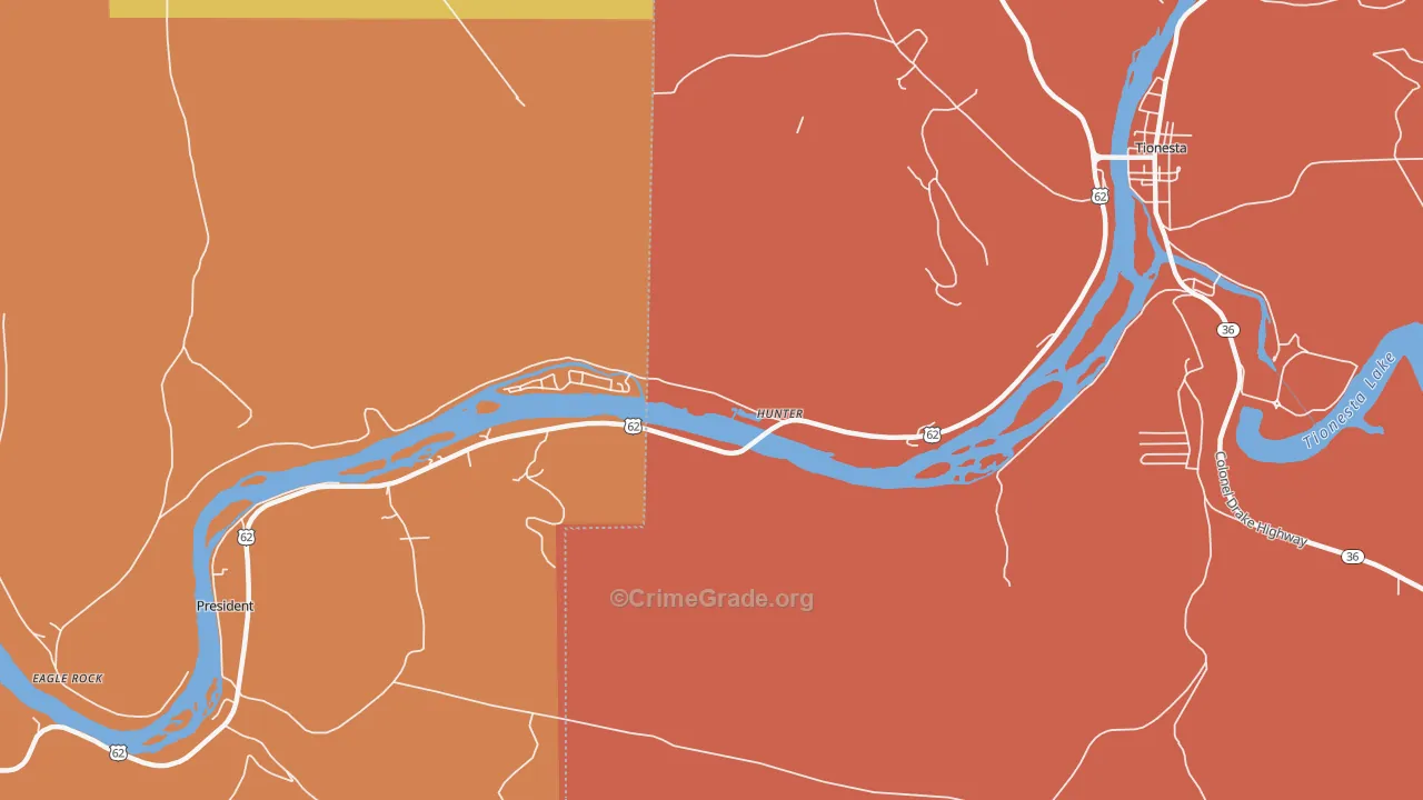 President, PA Map of Burglary Rates