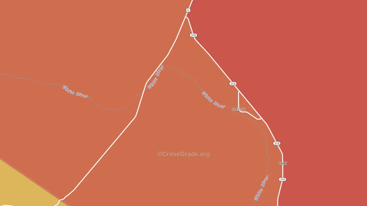 Preston, NV Map of Burglary Rates