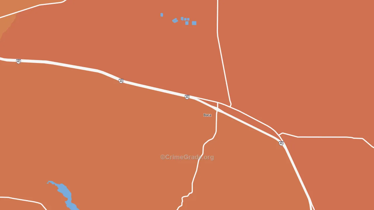 Prewitt, NM Map of Burglary Rates