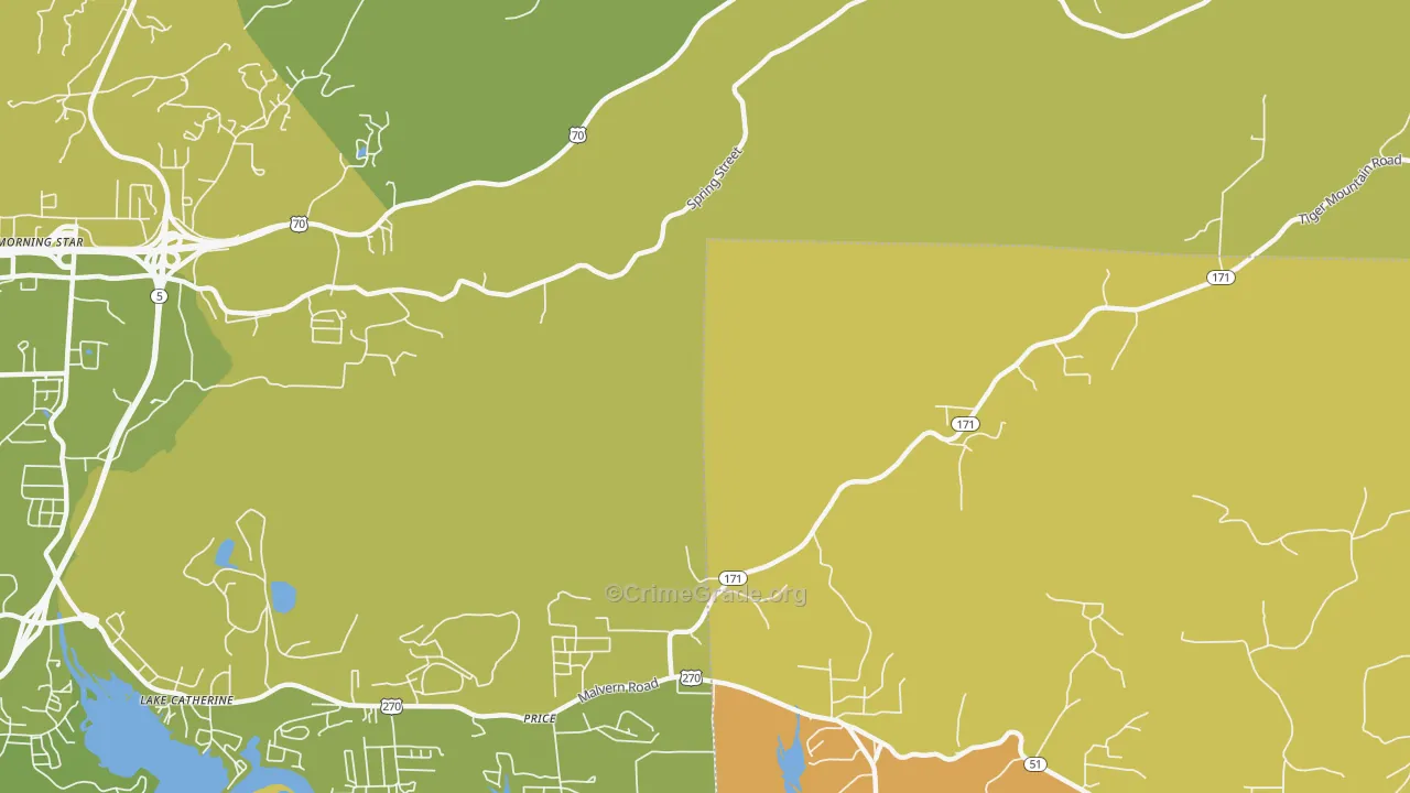 Price, AR Map of Burglary Rates