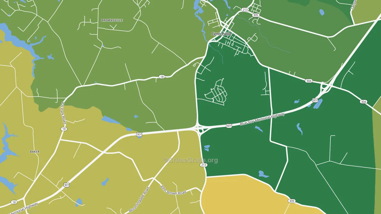Price, MD Map of Burglary Rates