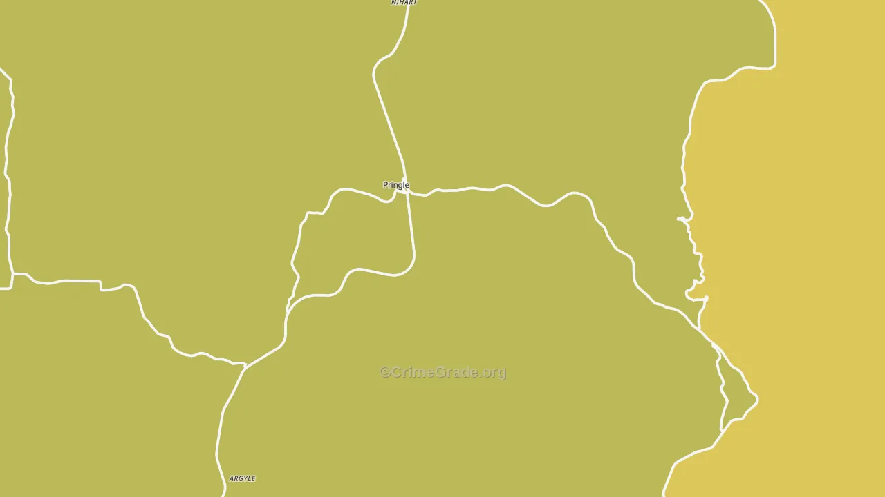 Pringle, SD Map of Burglary Rates