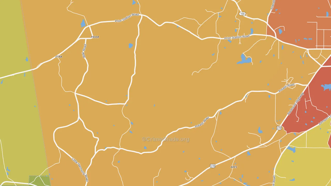 Prior, GA Map of Burglary Rates