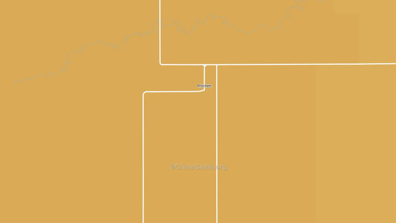 Pritchett, CO Map of Burglary Rates