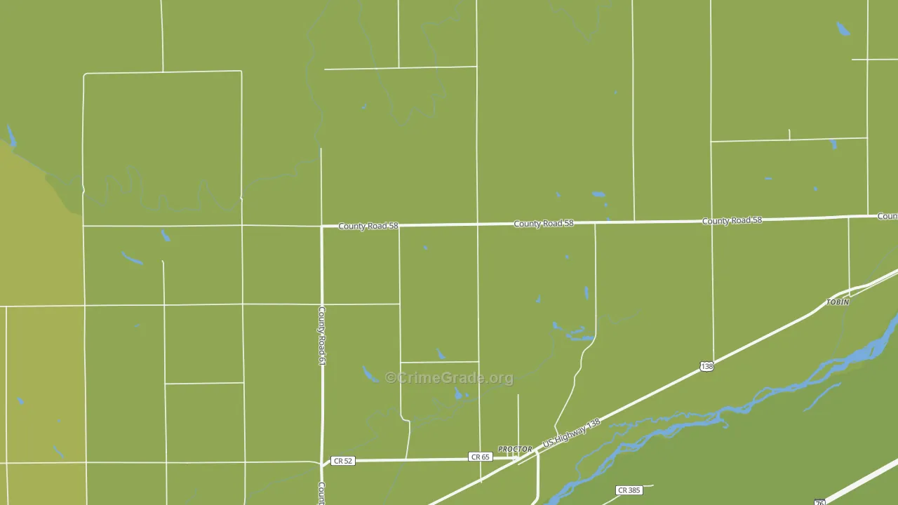 Proctor, CO Map of Burglary Rates