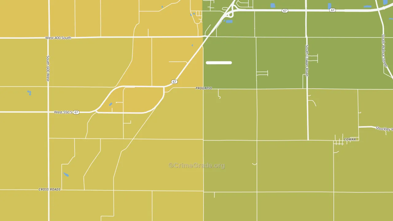 Progress, IN Map of Burglary Rates