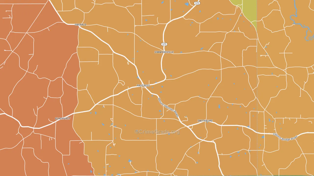 Progress, MS Map of Burglary Rates