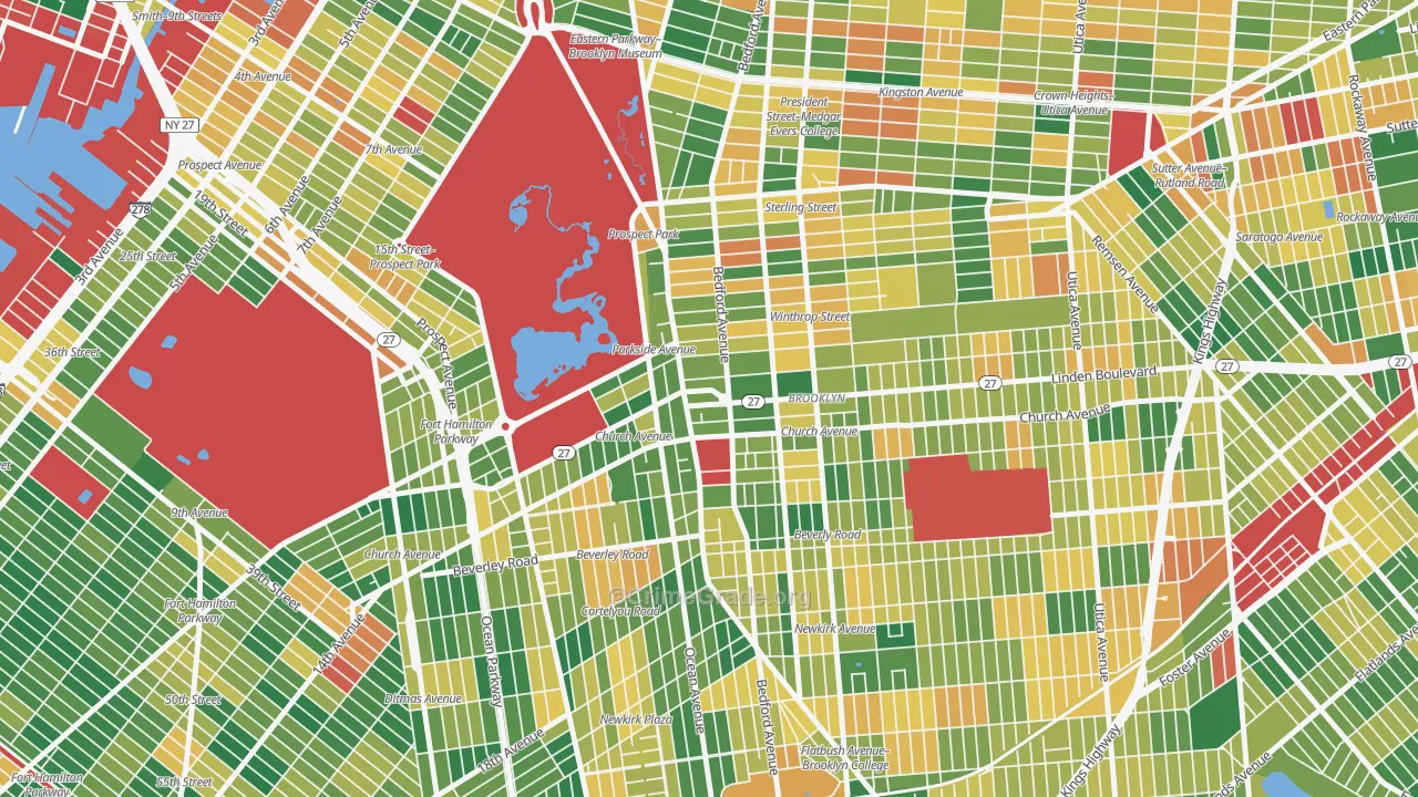 Prospect Lefferts Gardens, Brooklyn, NY Map of Burglary Rates