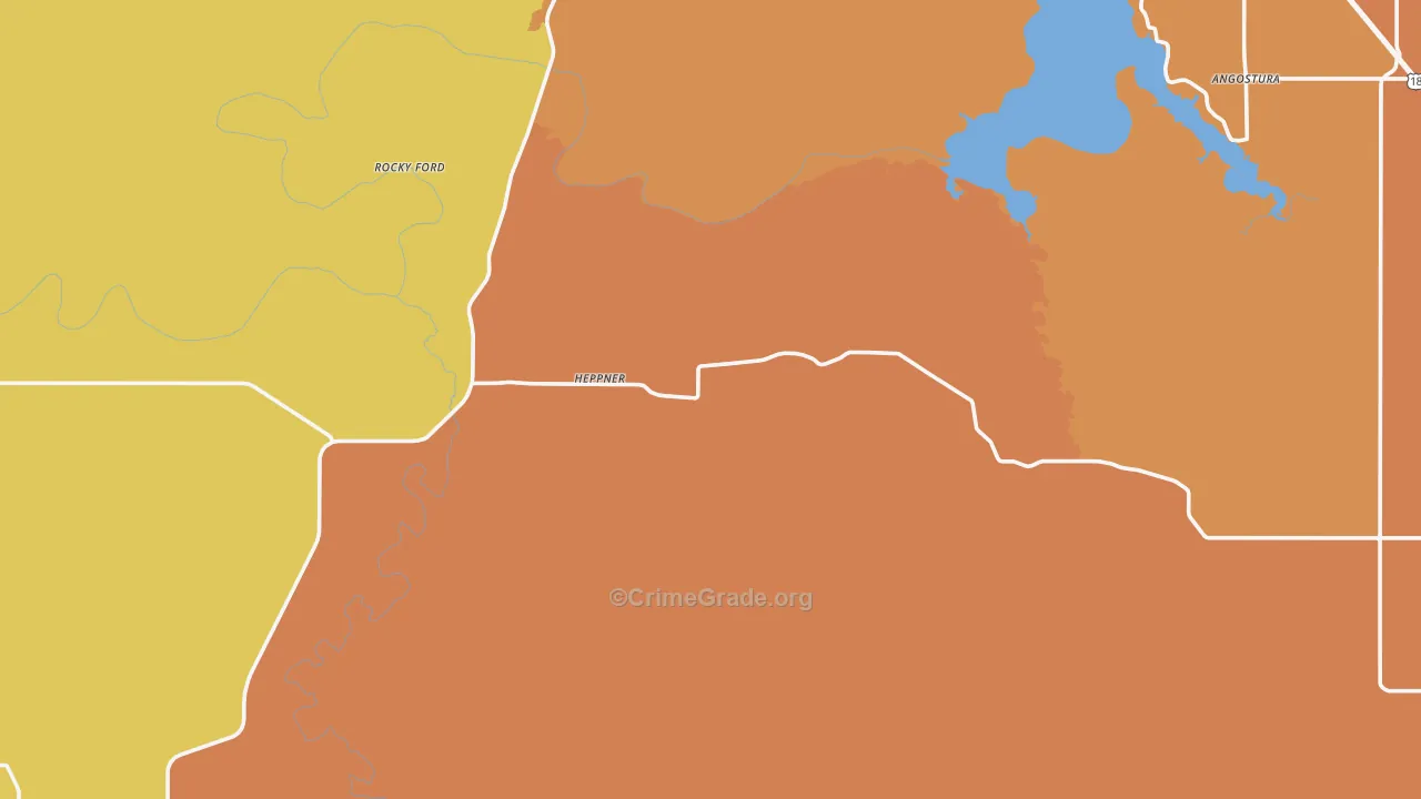Provo, SD Map of Burglary Rates