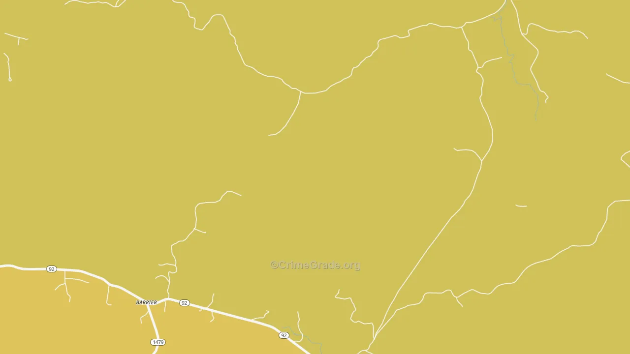 Pueblo, KY Map of Burglary Rates