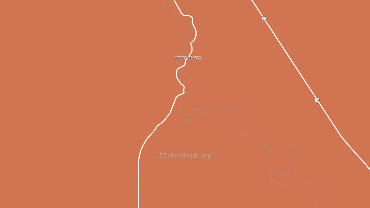 Puerto De Luna, NM Map of Burglary Rates