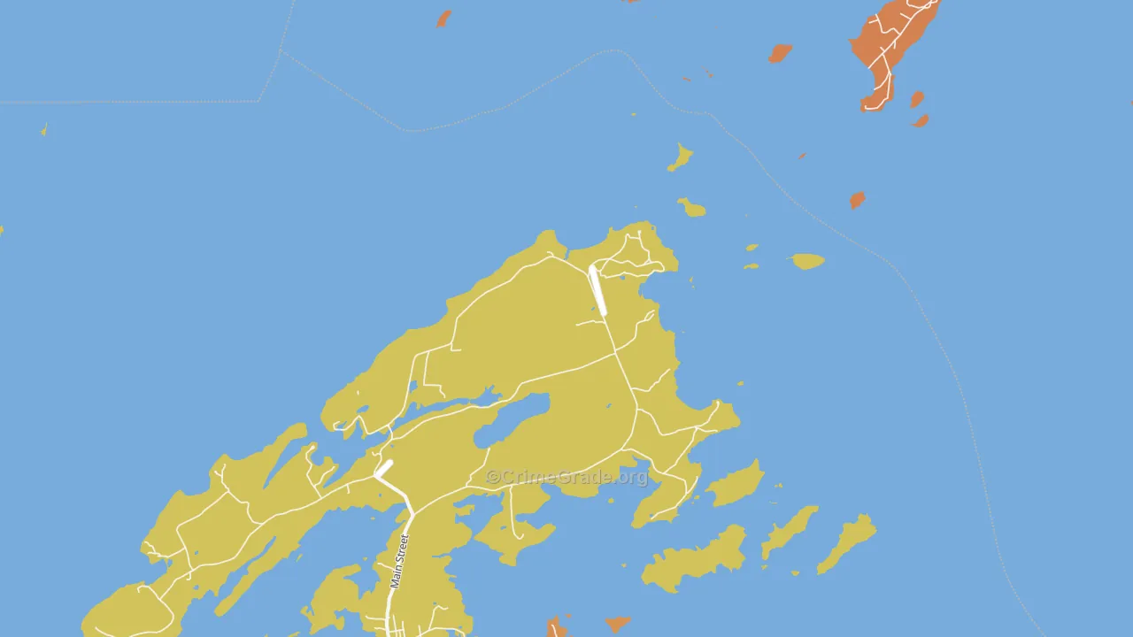 Pulpit Harbor, ME Map of Burglary Rates