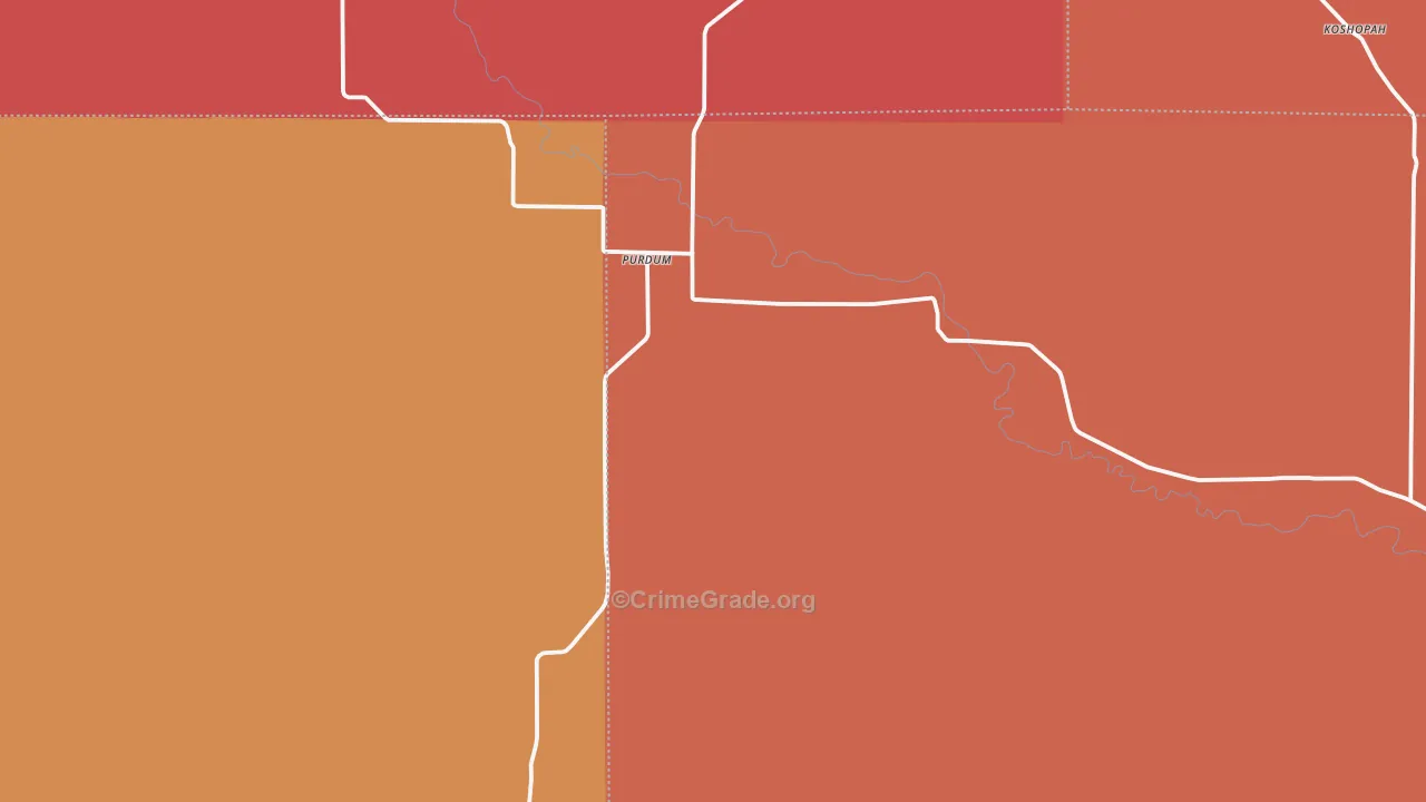 Purdum, NE Map of Burglary Rates