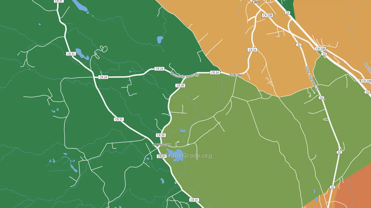 Purling, NY Map of Burglary Rates
