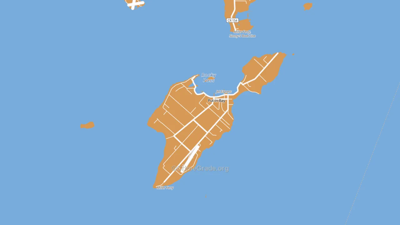 Put-in-Bay, OH Map of Burglary Rates