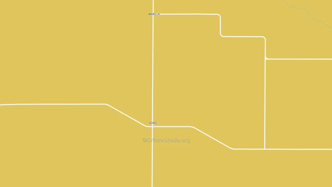 Quail, TX Map of Burglary Rates
