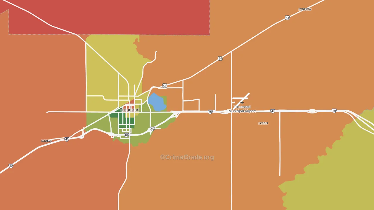 Quay County, NM Map of Burglary Rates