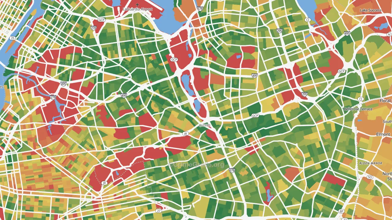 Queens, NY Map of Burglary Rates