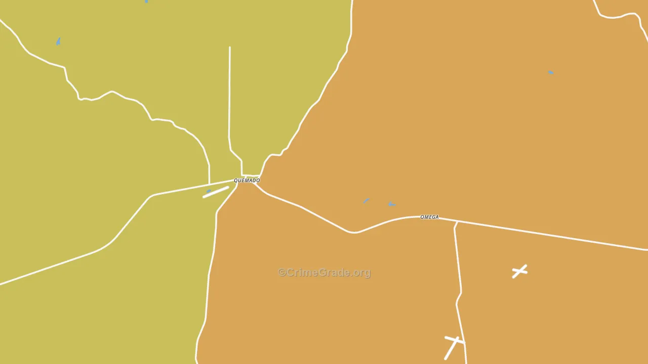 Quemado, NM Map of Burglary Rates