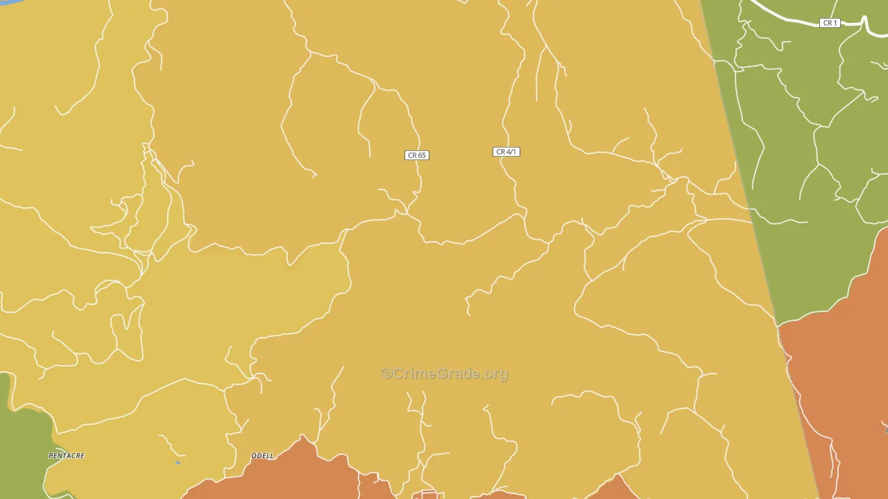 Quick, WV Map of Burglary Rates
