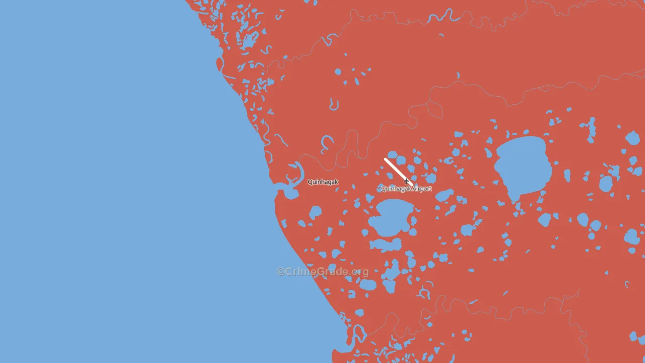 Quinhagak, AK Map of Burglary Rates