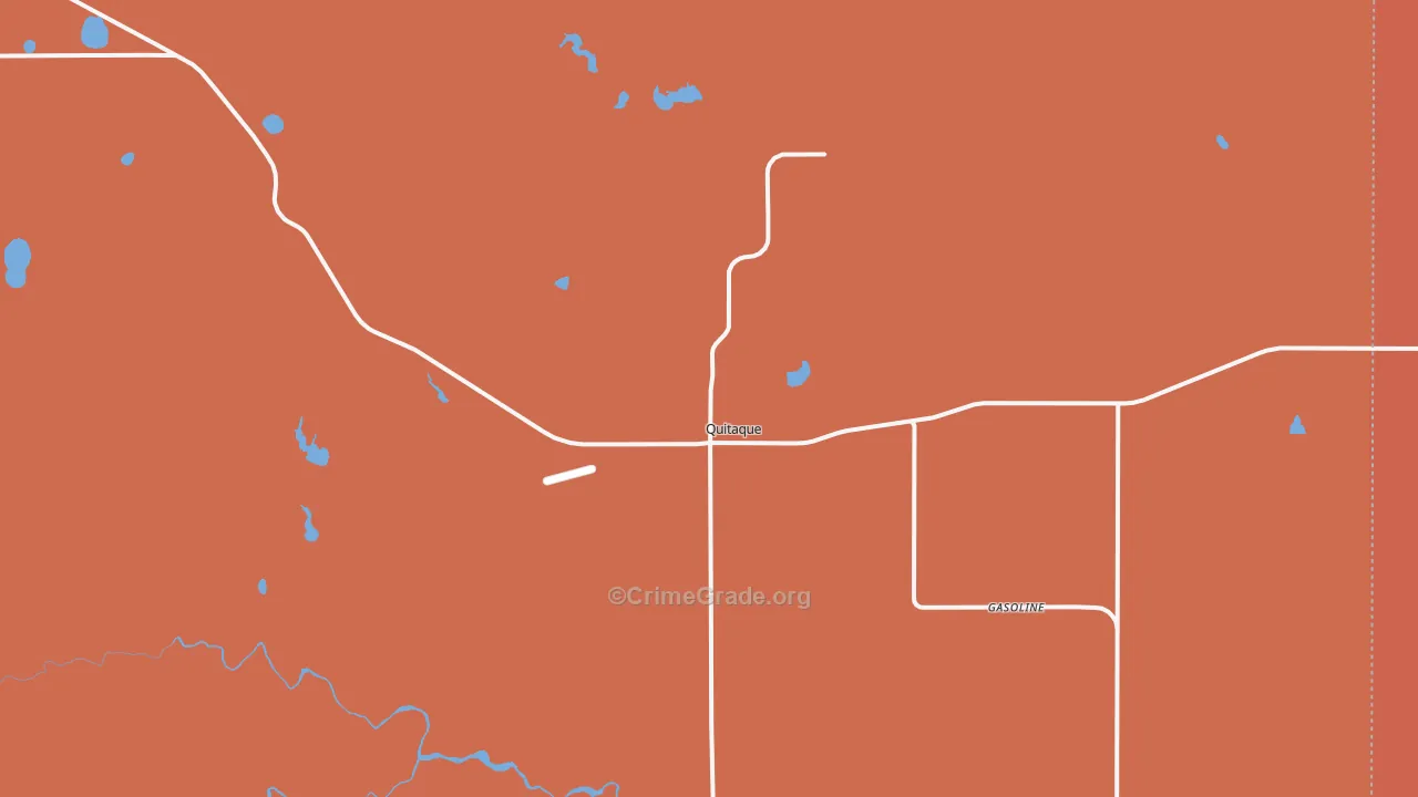 Quitaque, TX Map of Burglary Rates