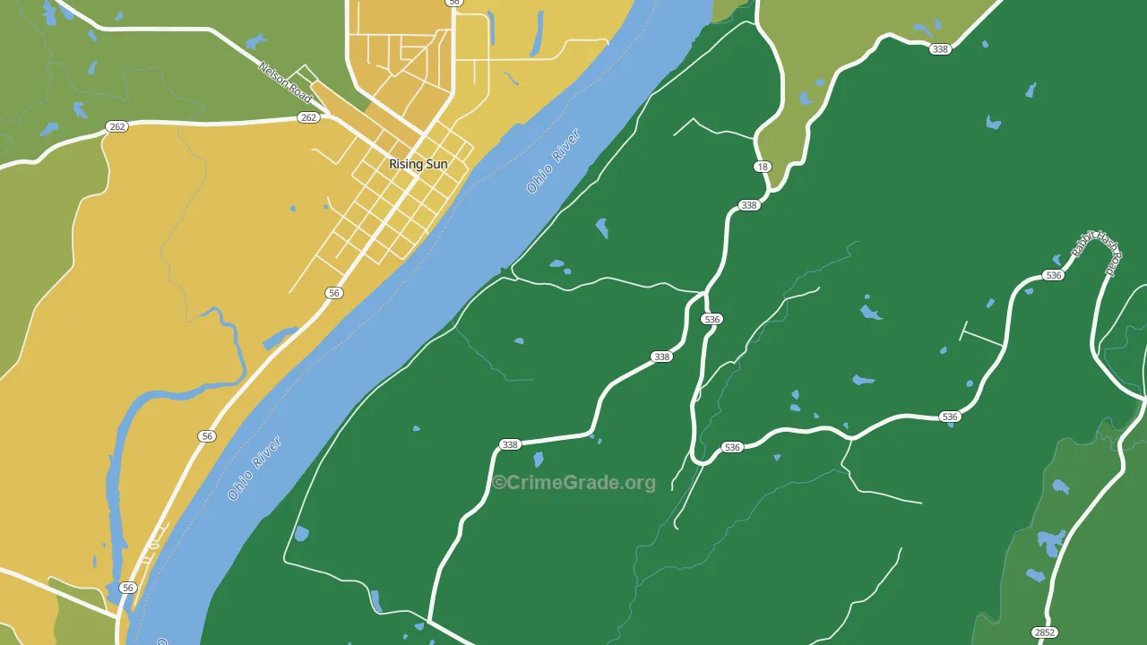 Rabbit Hash, KY Map of Burglary Rates
