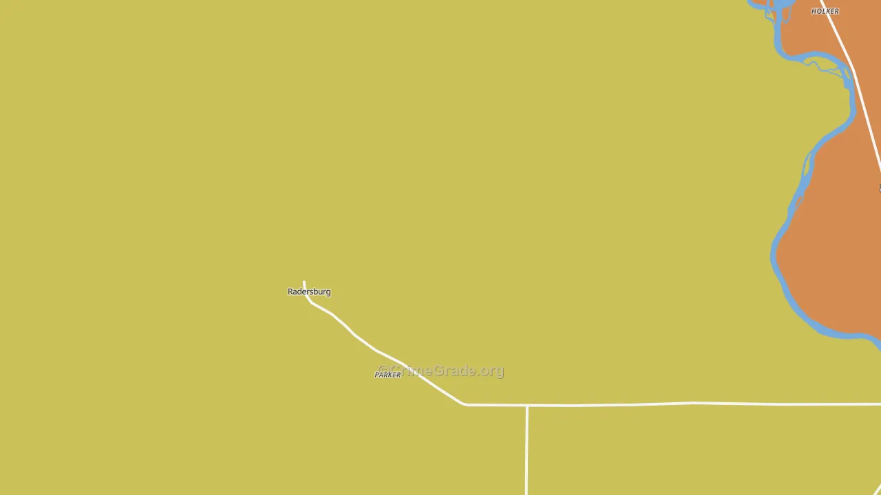 Radersburg, MT Map of Burglary Rates