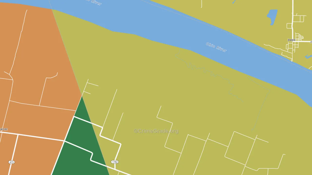 Ragland, KY Map of Burglary Rates