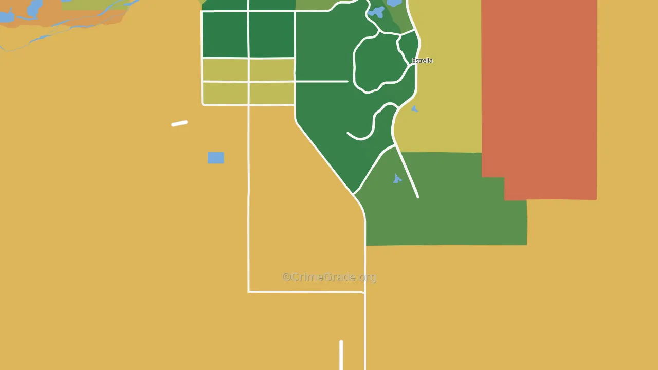 Rainbow Valley, AZ Map of Burglary Rates