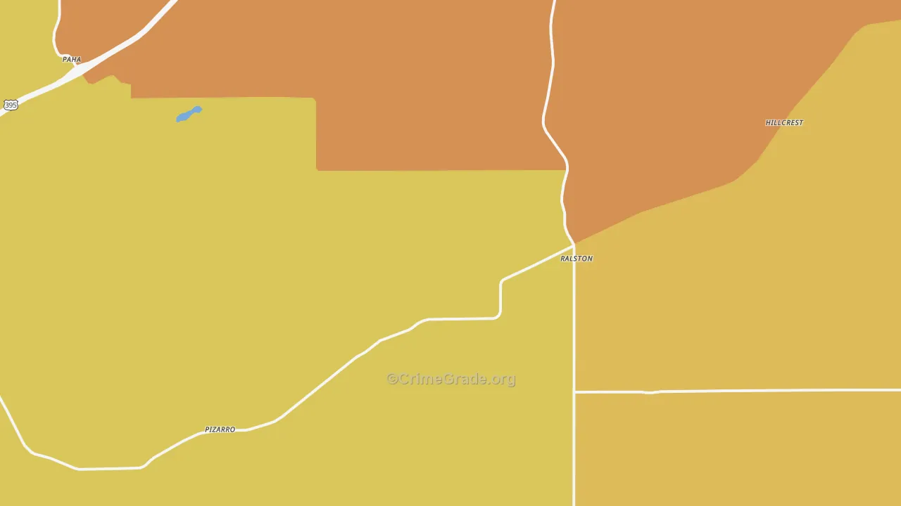 Ralston, WA Map of Burglary Rates